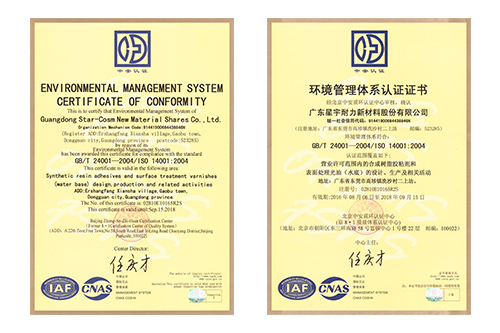 通过ISO14001环境管理体系认证，获得东莞市科学技术进步三等奖